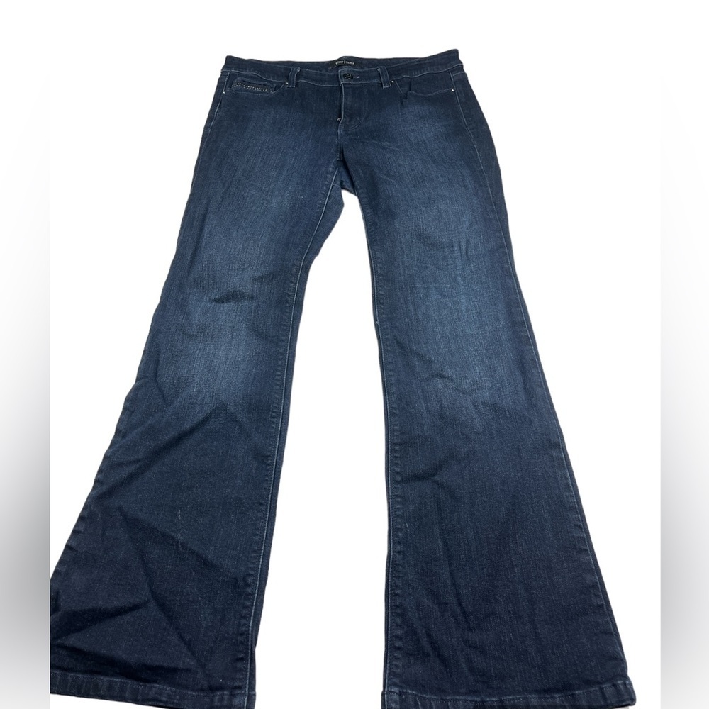 WHBM Boot Leg Dark Wash Jean Size 8 Short
